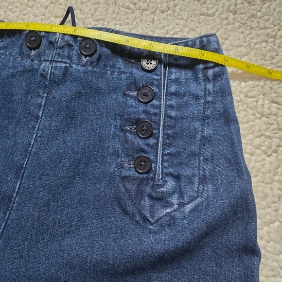 Banana Republic High Waisted Wide Leg Denim Jeans Size 6 - Picture 12 of 14